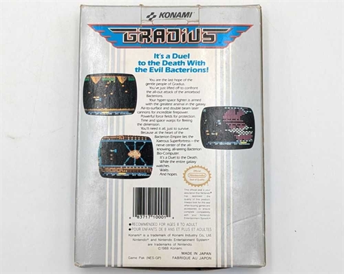 Gradius - Complete In Box - (EEC) - NES Spil (B Grade) (Genbrug)